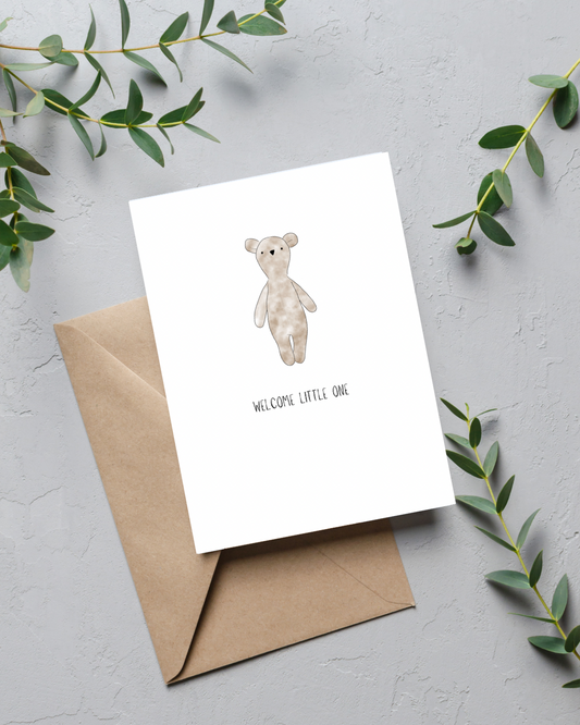 Baby Bear Card - Minimalist Collection | 4.25x5.5" Card w/envelope