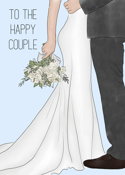 Happy Couple Wedding Card | 4.25x5.5