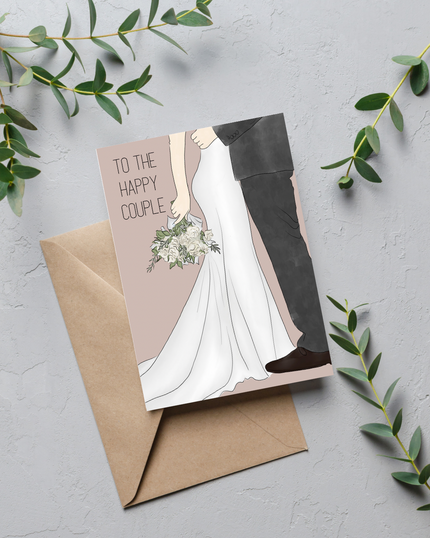 Happy Couple Wedding Card | 4.25x5.5