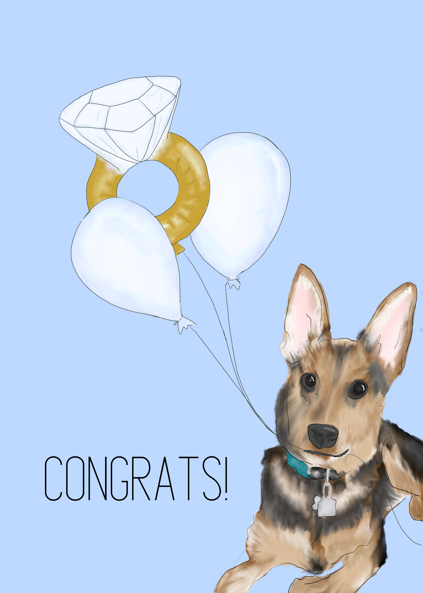 Custom Pet Portrait | Digital Watercolour